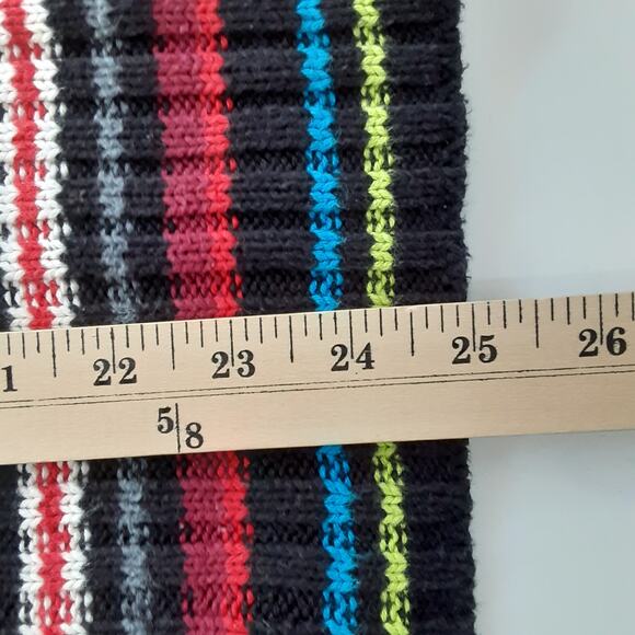 Vintage 1980s Fair Isle Sweater Ribbed Balloon Sleeve Norwegian Multi Womens S - Picture 10 of 11